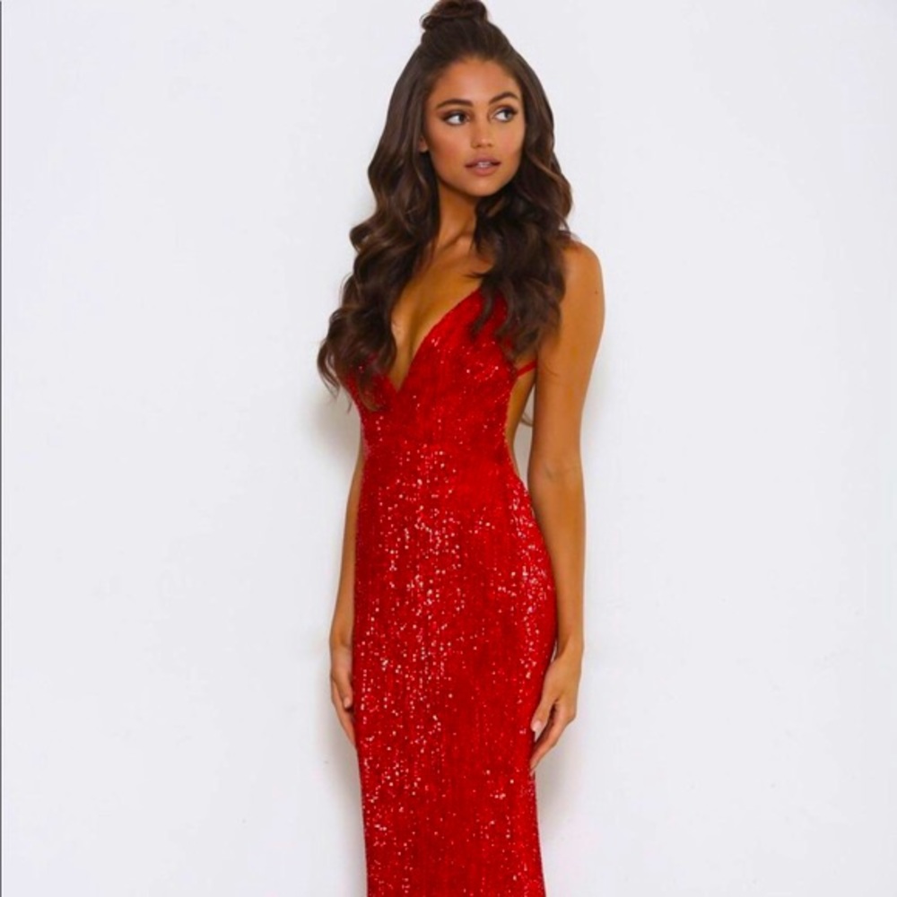 Abyss by Abby Red Jilah gown
